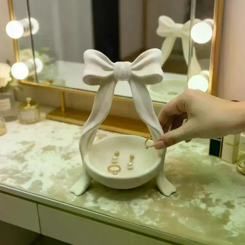 3D Printed Bow Jewelry Organizer Tray – Cute Girly Dish Jewelry Organizer Dish Qme