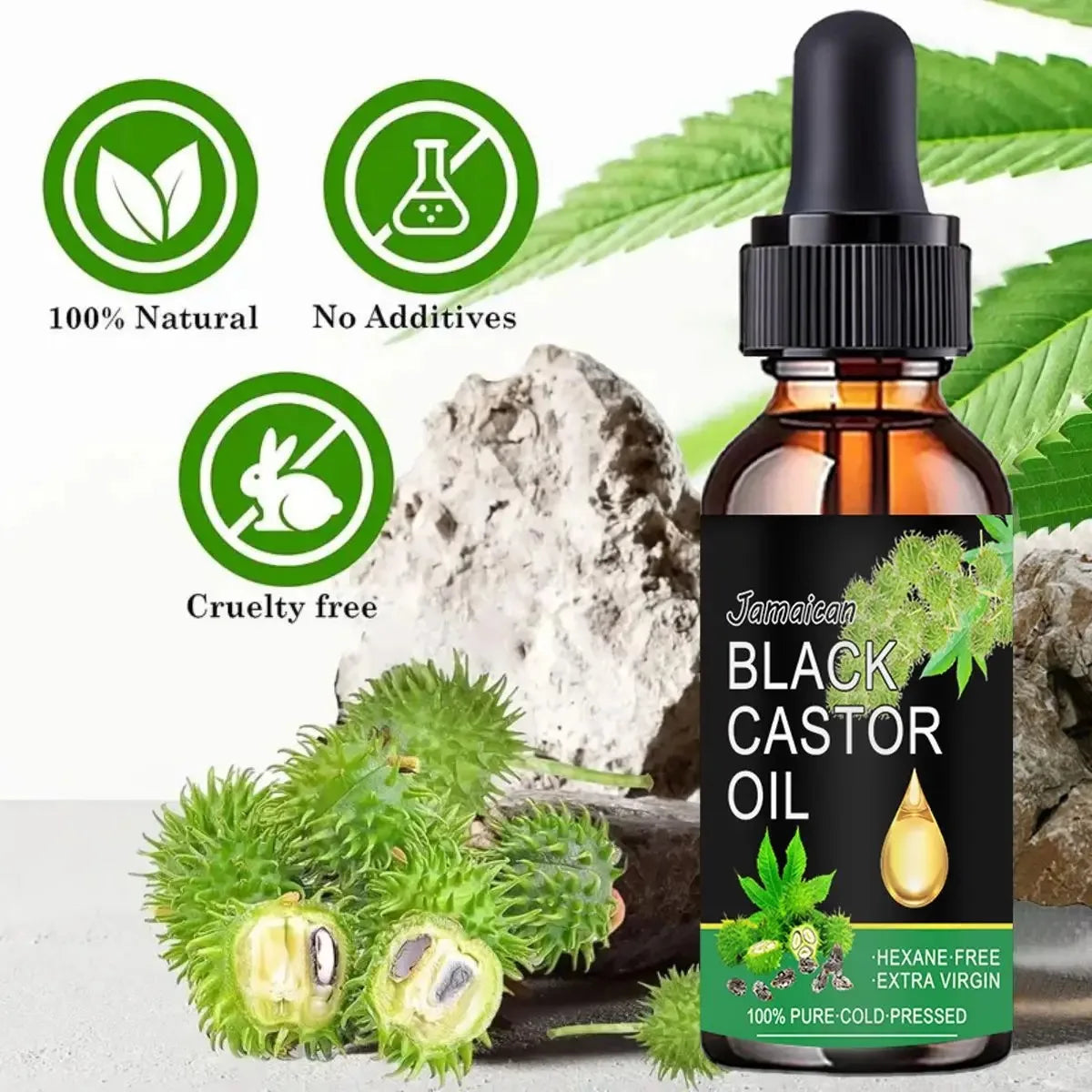 YOUNGCOME Organic Black Castor Oil – Hair & Skin 60ml Hair & Body Oil Qst