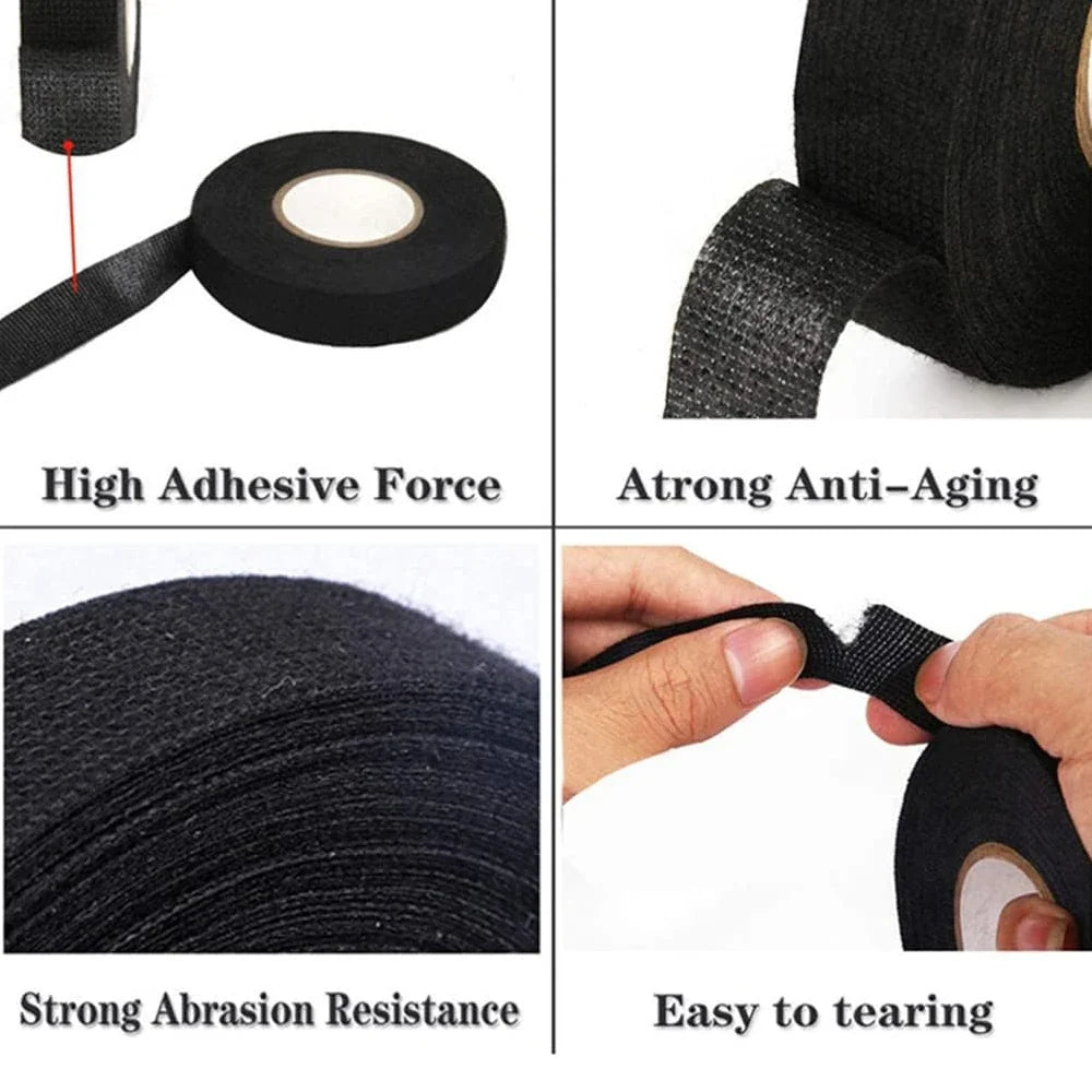 Heat Resistant Electrical Harness Tape | 9–25mm, 15m–25m Rolls Electrical Harness Tape Qme