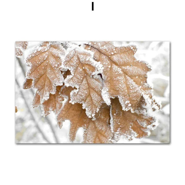 Forest Winter Landscape Canvas Wall Art – Snow & Animal Print Canvas Wall Art Qst 11 50x70cm Unframed