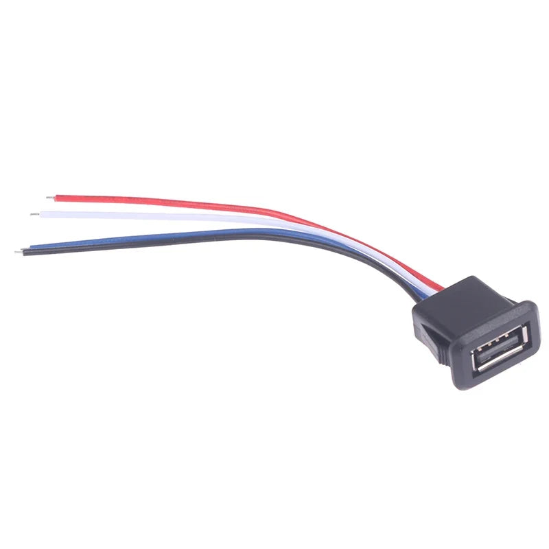 USB 2.0 Female Charging Port Connector Cable Charger USB Port Connector Qme 4Pin