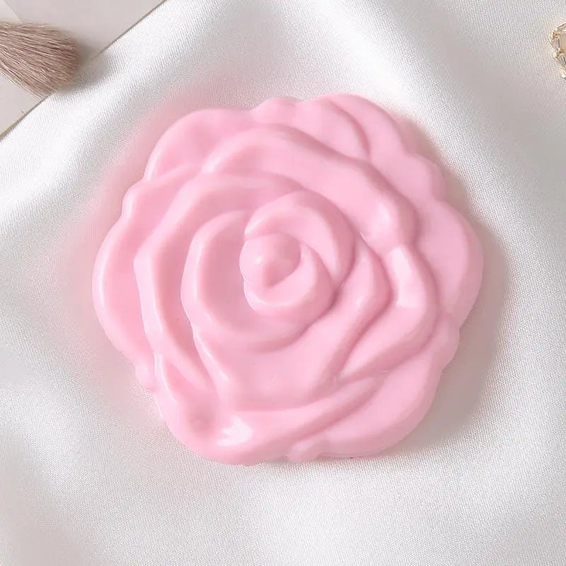 Double-Sided Rose Pocket Mirror – Compact Makeup Mirror Compact Pocket Mirror Qst B Pink
