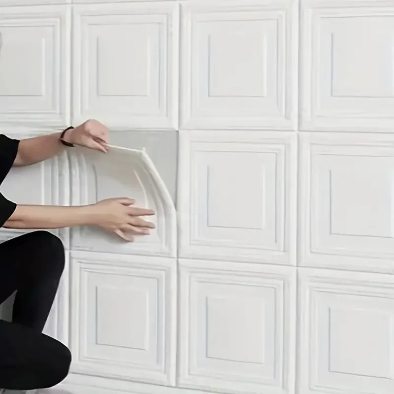 3D Foam Wall Stickers Self-Adhesive Decor Panels 35x35cm 3D Wall Stickers Qme