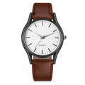 Couples Minimalist Leather Strap Quartz Watch | 17 Colors Quartz Wristwatch Qme E
