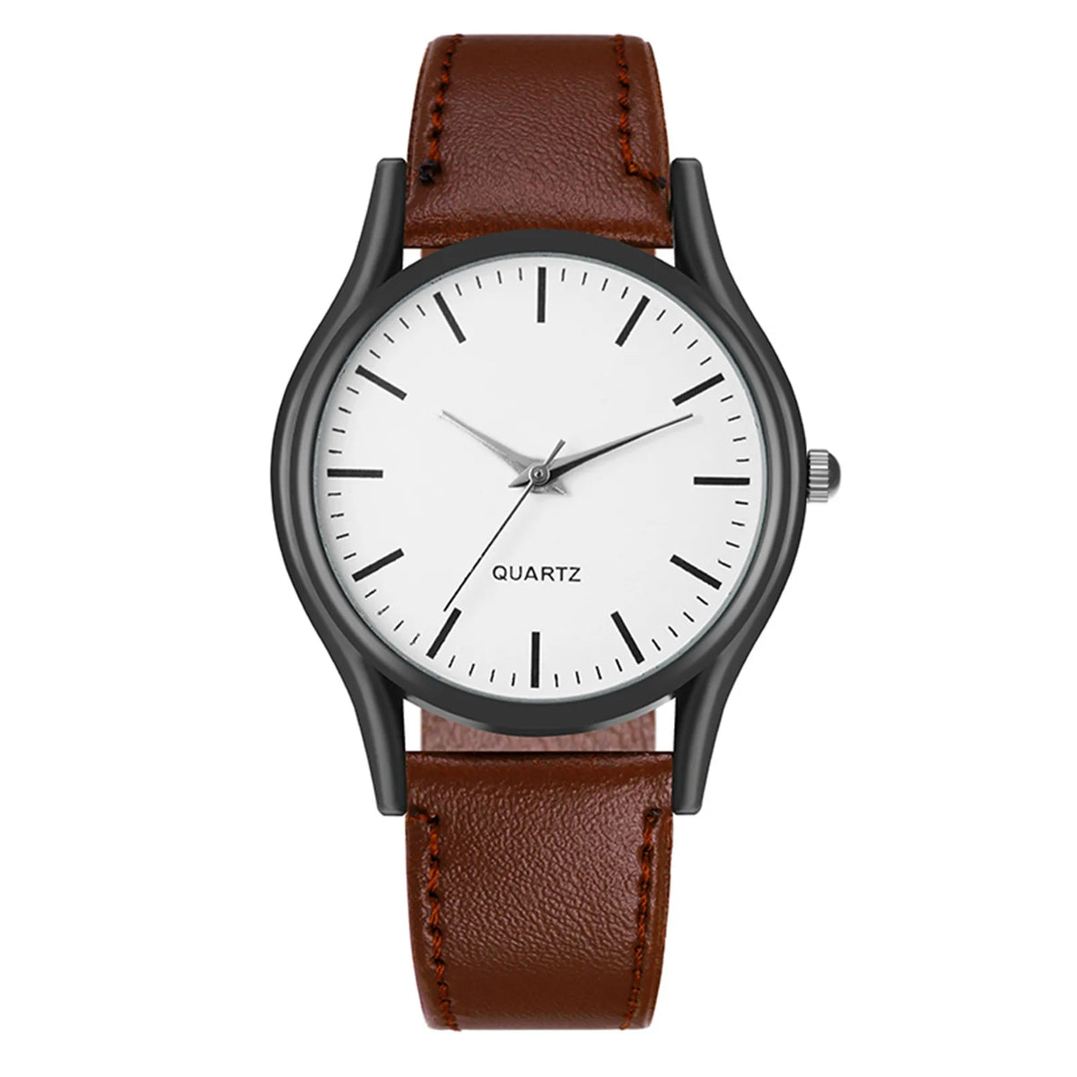 Couples Minimalist Leather Strap Quartz Watch | 17 Colors Quartz Wristwatch Qme E