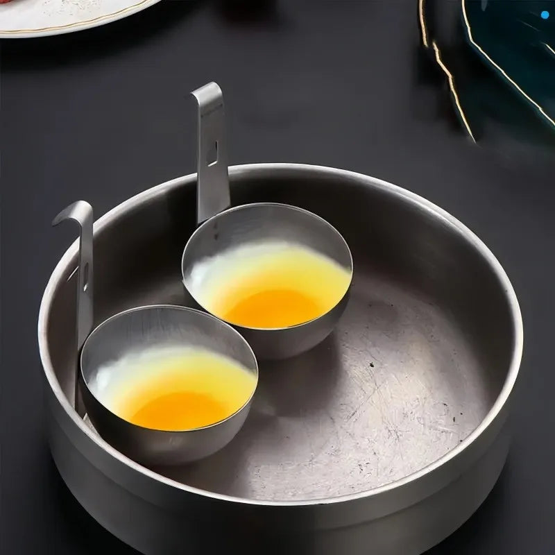Stainless Steel Non-Stick Egg Poacher Bowl & Mold Egg Poacher Mold Qme