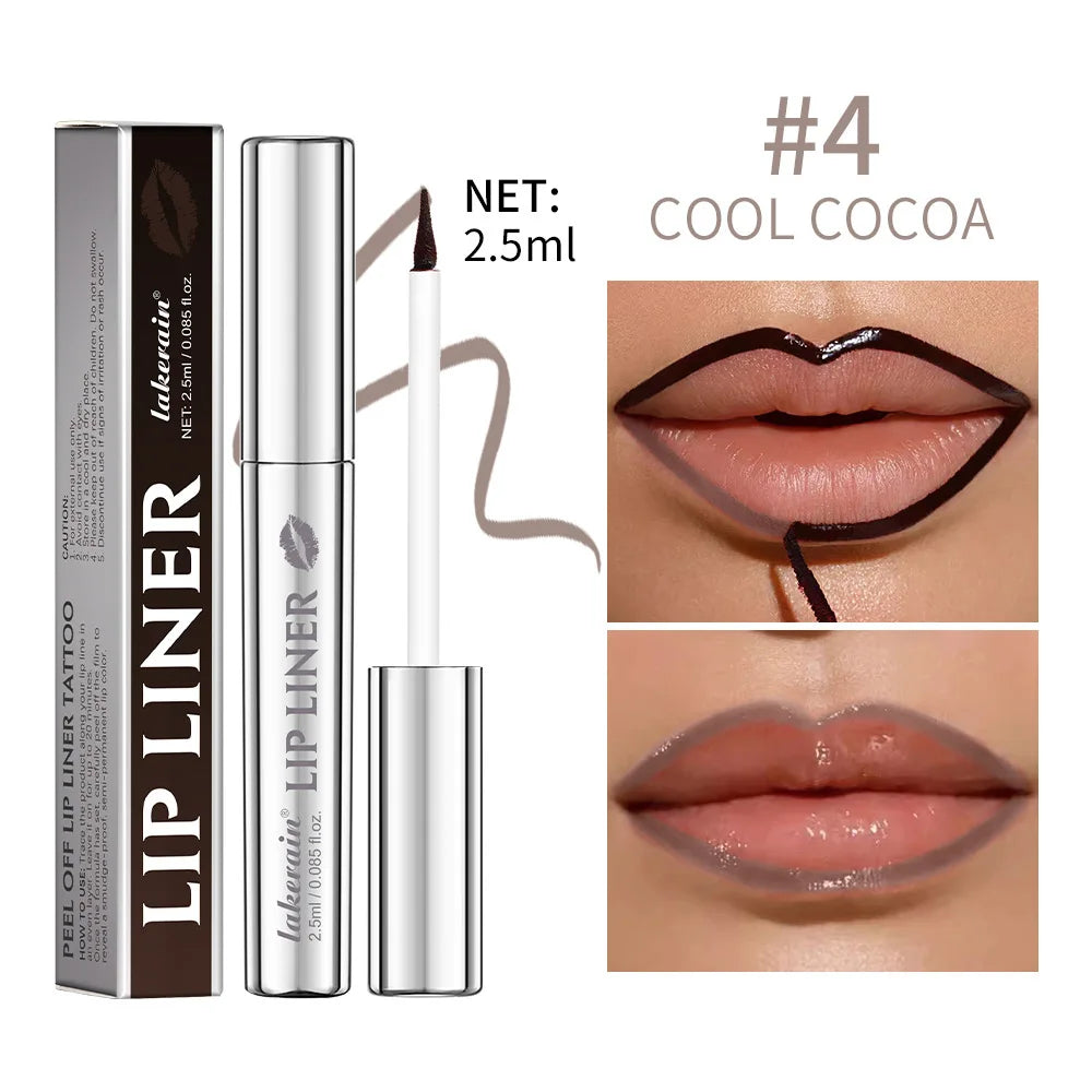 Lakerain Peel-Off Matte Lip Liner – Long-Lasting Waterproof Matte Lip Liner Qst 04