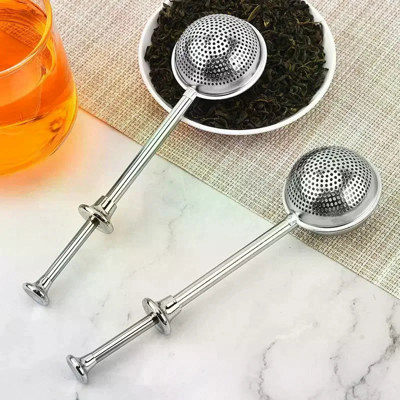 Stainless Steel Long Handle Fine Mesh Tea Infuser Tea Infuser Qme