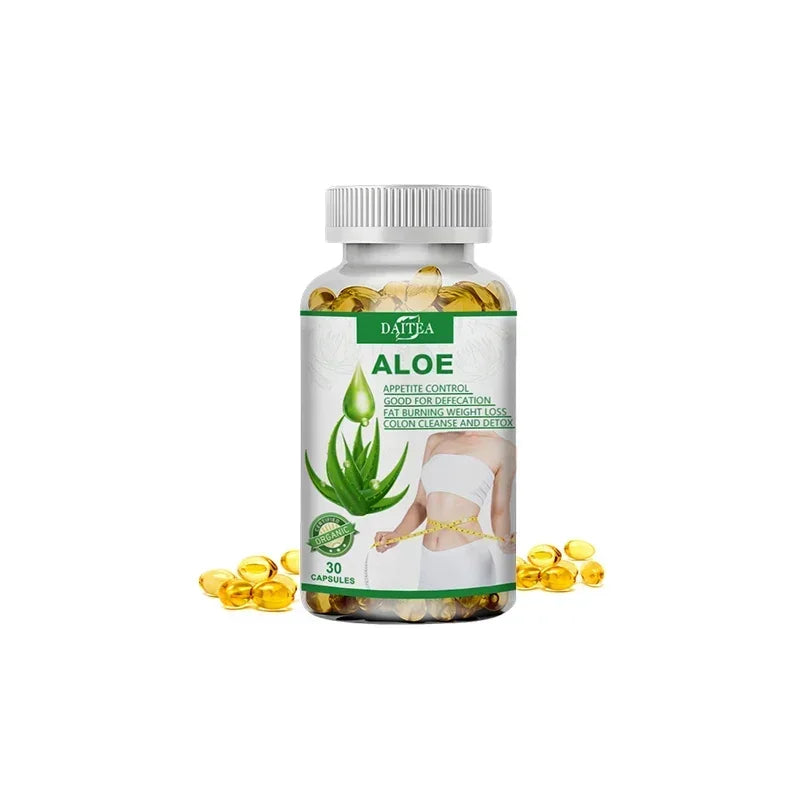 Aloe Vera Extract Capsules – Digestive & Immune Support Herbal Supplement Qst 30 Count-1bottle