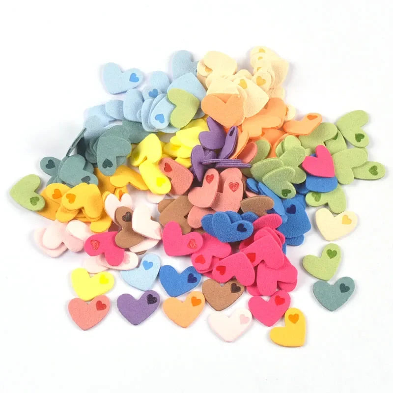 Heart Embossed Leather Labels for DIY Sewing & Crafts – 50pcs Leather Sewing Labels Qme