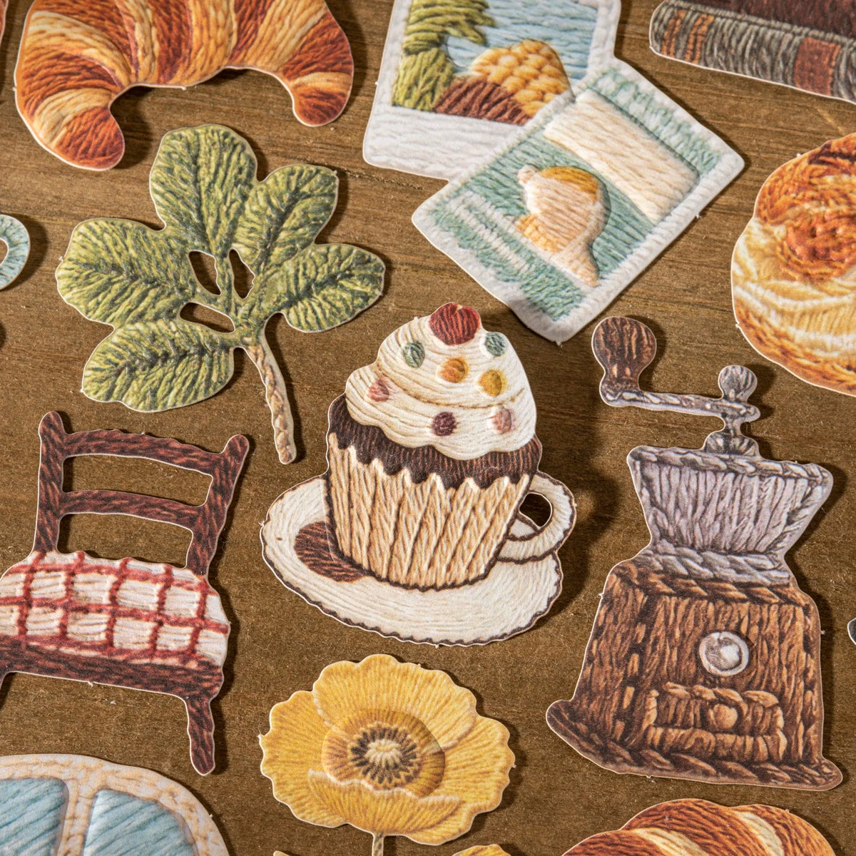 Embroidery Trinkets Sticker Pack | Decorative Stickers for Crafts Decorative Sticker Pack Qme