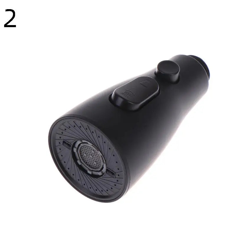 3-Mode Pull-Out Kitchen Faucet Sprayer Nozzle | Water-Saving Faucet Sprayer Nozzle Qme 2 Black