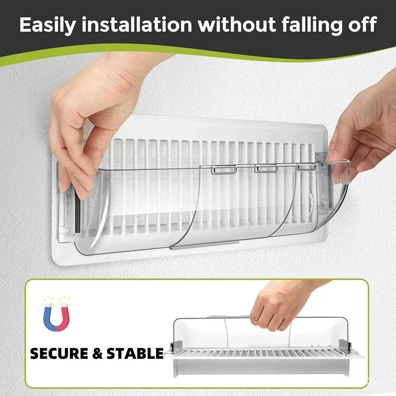 Magnetic AC Air Vent Deflector – Adjustable Airflow Redirector AC Vent Deflector Qme