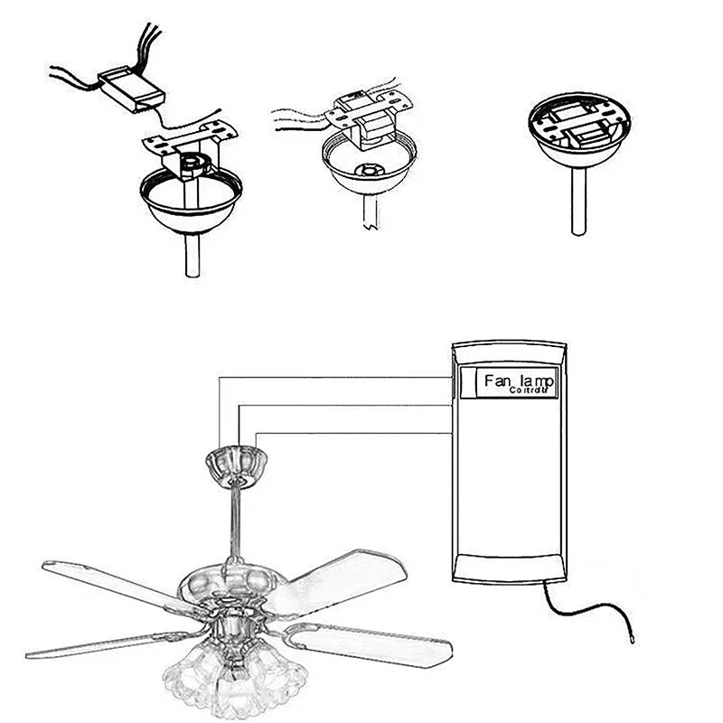 Ceiling Fan Remote Control Receiver – 6 Speed Low Voltage Ceiling Fan Receiver Qme
