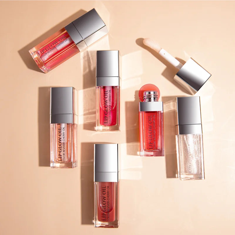 Cherry Pink Lip Oil Plumping Gloss – Hydrating Tinted Coat Plumping Lip Gloss Qme