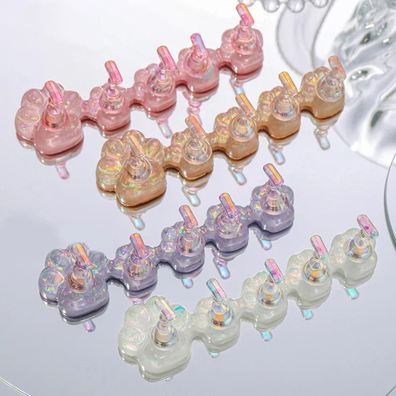 Cat Claw Aurora Resin Nail Display Stand | Press-On Nail Holder Nail Display Stand Qme