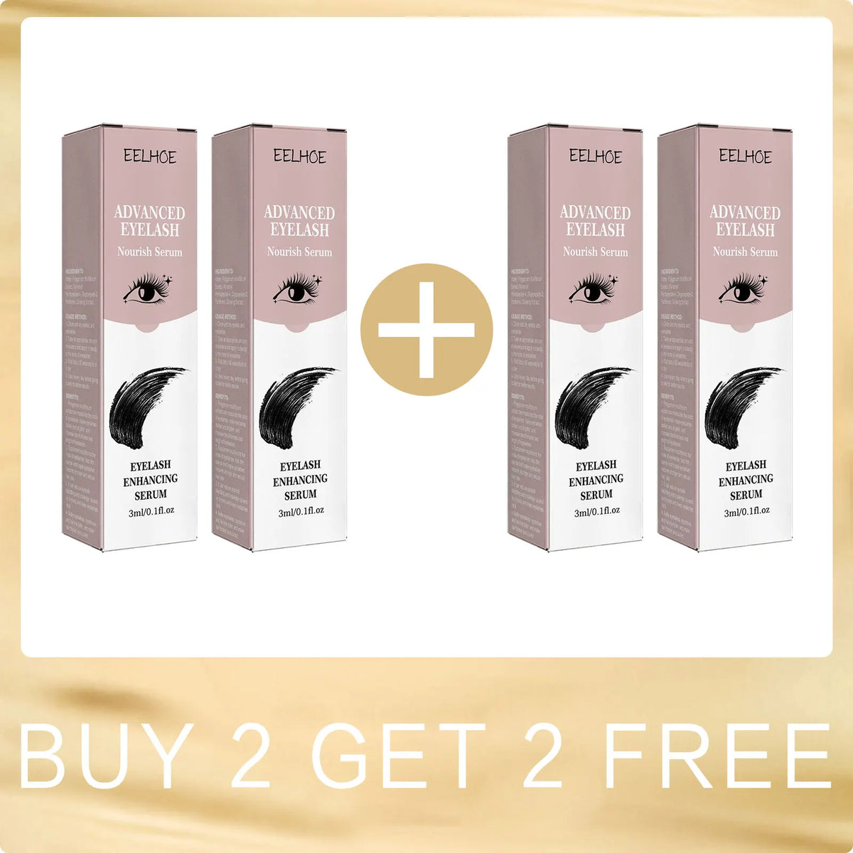 EELHOE 7-Day Eyelash Growth Serum – Lengthen & Thicken 3ml Eyelash Growth Serum Qst Buy 2 for 2 Free