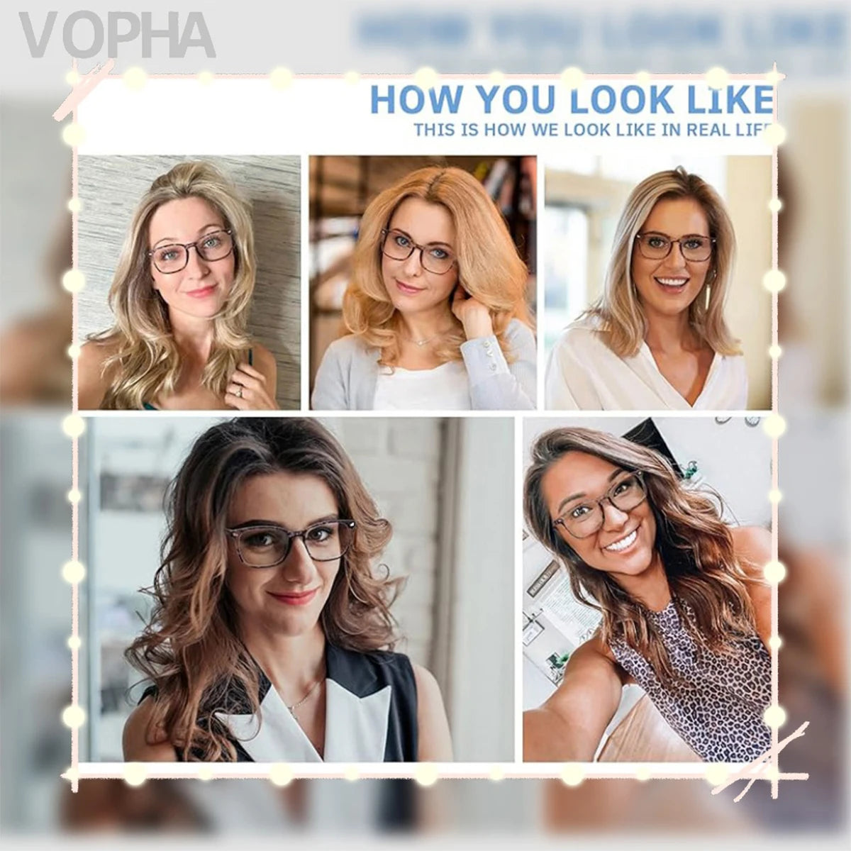 VOPHA Blue Light Blocking Reading Glasses Square Frame L17 Blue Light Glasses Qst