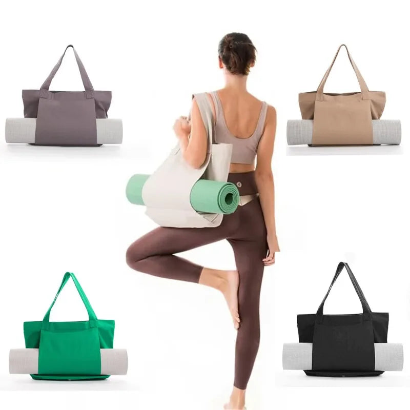 Crossbody Yoga Mat Backpack | Padded Straps & Canvas Yoga Mat Backpack Qme