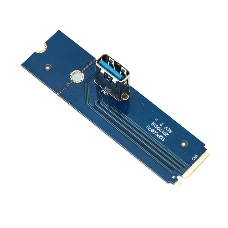 NGFF M.2 to PCIe X16 Adapter Card & Graphics Extension Cable PCIe Riser Adapter Qme