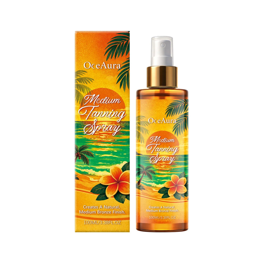 Oceaura Self Tanning Spray – Long-Lasting Bronzer for Deeper Glow Self Tanning Spray Qme 100ml Boxed