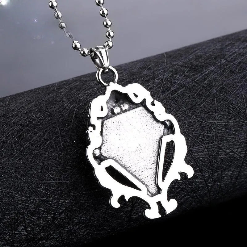 Sapphire & Obsidian Simulation Pendant Necklace | Women Pendant Necklace Qme