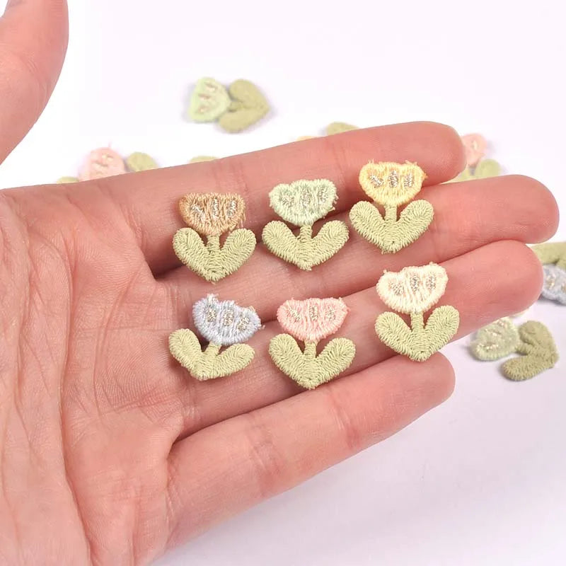 Tulip Embroidered Appliques Assorted Colors – DIY Sewing Patches Embroidered Applique Patch Qme