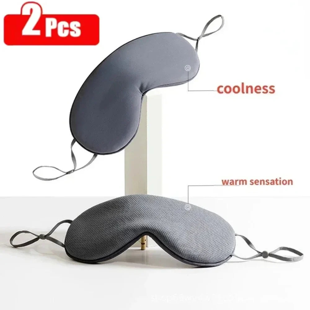 Warm Cool Dual-Use Eye Mask | Adjustable Light Blocking Sleep Eye Mask Qme 2pcs