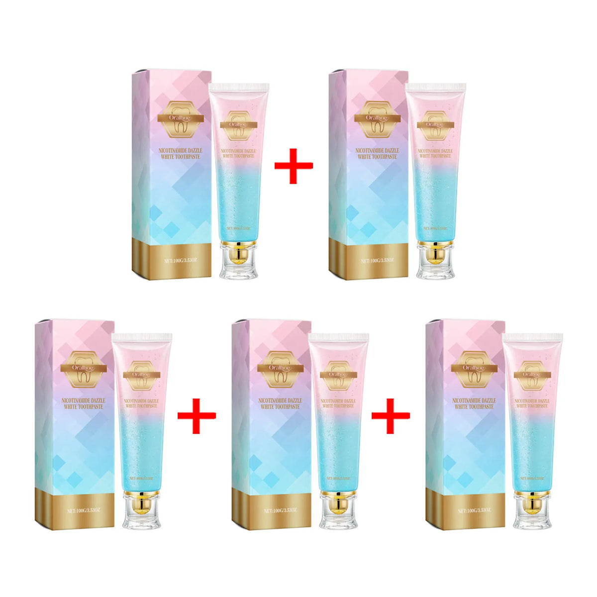 Oralhoe Niacinamide Whitening Toothpaste – Stain & Plaque Whitening Toothpaste Qst 500g boxed