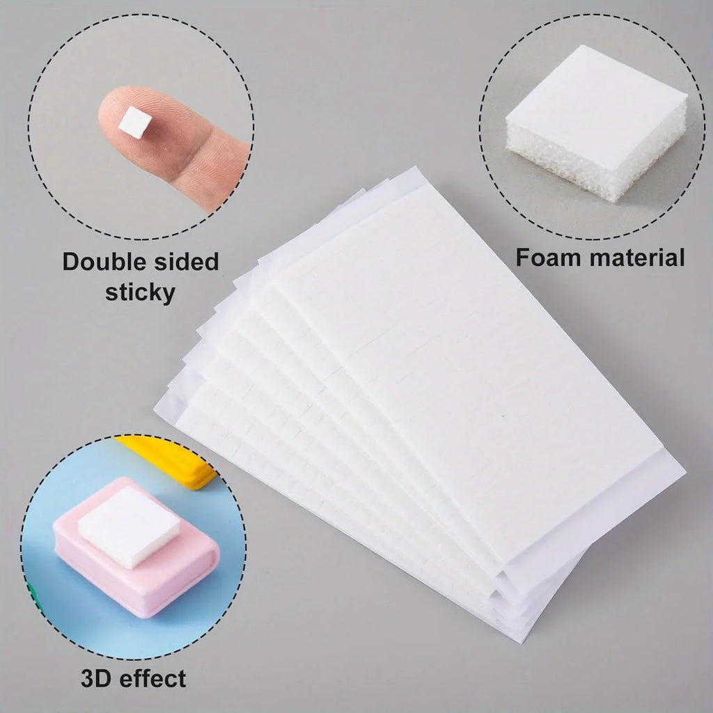 Double-Sided Foam Adhesive Dots & Squares | Pre-Cut DIY Tape Foam Craft Adhesive Qme