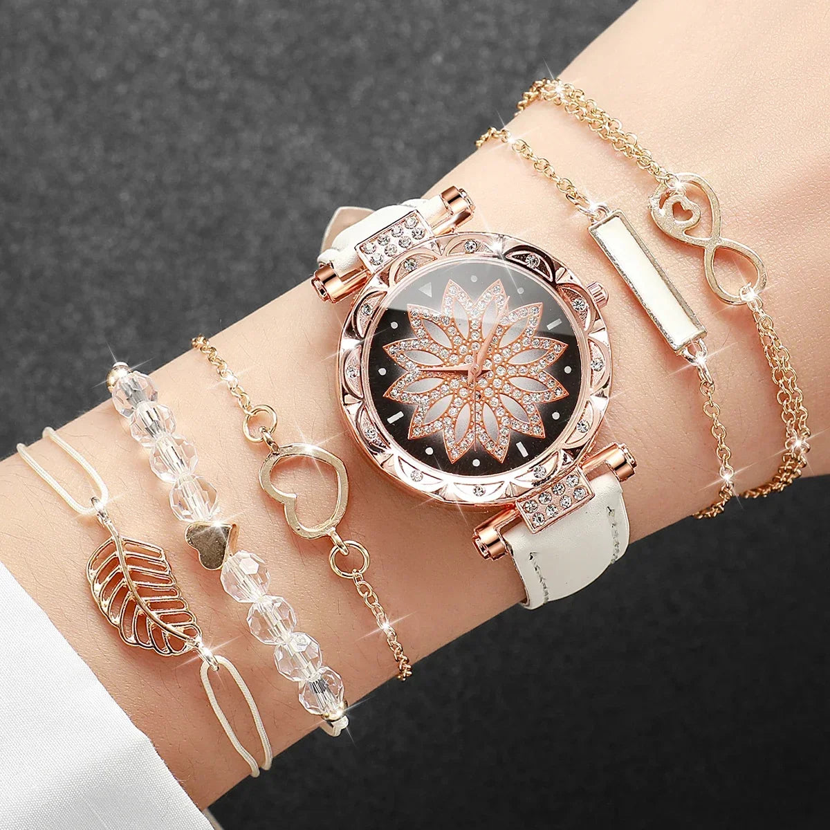 Women's Quartz Watch PU Leather Bracelet Strap | Stylish Bracelet Watch Qme