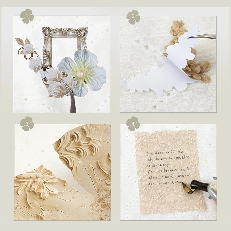 Vintage Distressed Floral Scrapbook Paper | Junk Journal Scrapbook Paper Qme
