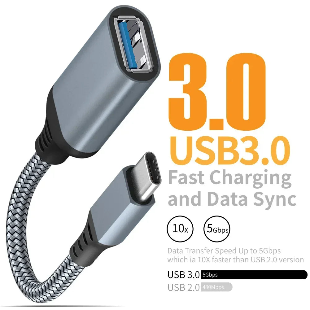 USB-C OTG Adapter for Samsung S20, Xiaomi & Huawei | Qme USB-C OTG Adapter Qme Grey