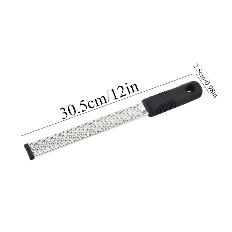 Stainless Steel Cheese Grater, Lemon Zester & Chocolate Slicer Cheese Grater & Zester Qme Long
