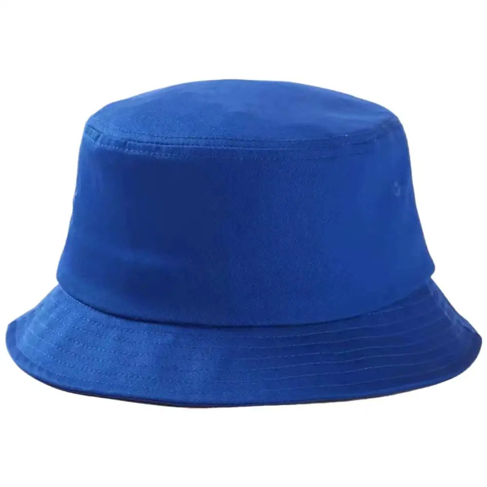 Solid Bucket Hat – Foldable UV Sun Hat for Men & Women Bucket Sun Hat Qme Blue