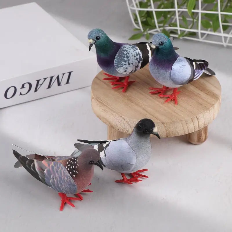 Artificial Dove Decor – Realistic Bird Prop for Photography Decorative Bird Figurine Qst