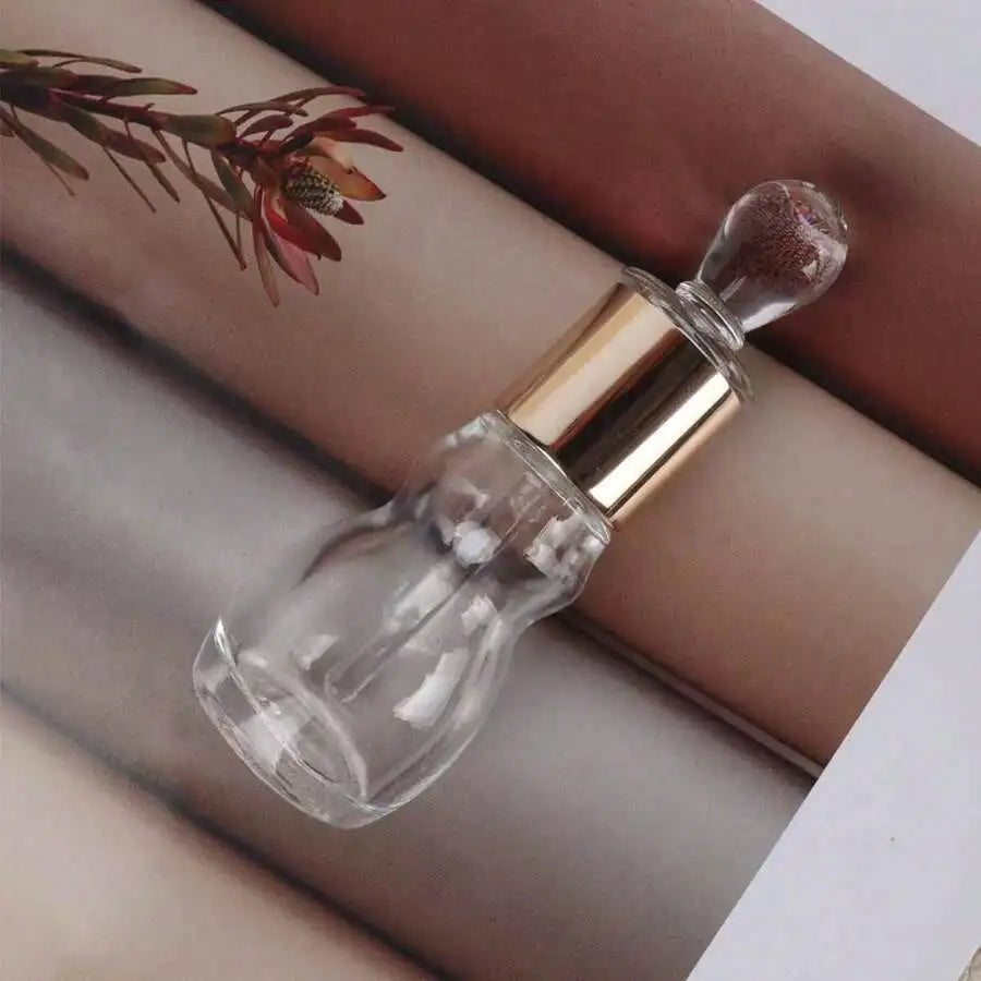 Refillable Mini Glass Perfume Bottle – 12ml Essential Oil Vial Perfume Sample Bottle Qme
