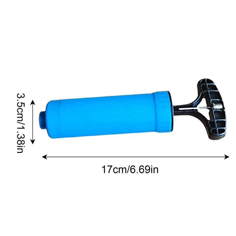 Portable Manual Sports Ball Air Pump with Needle & Nozzle Sports Ball Pump Qst