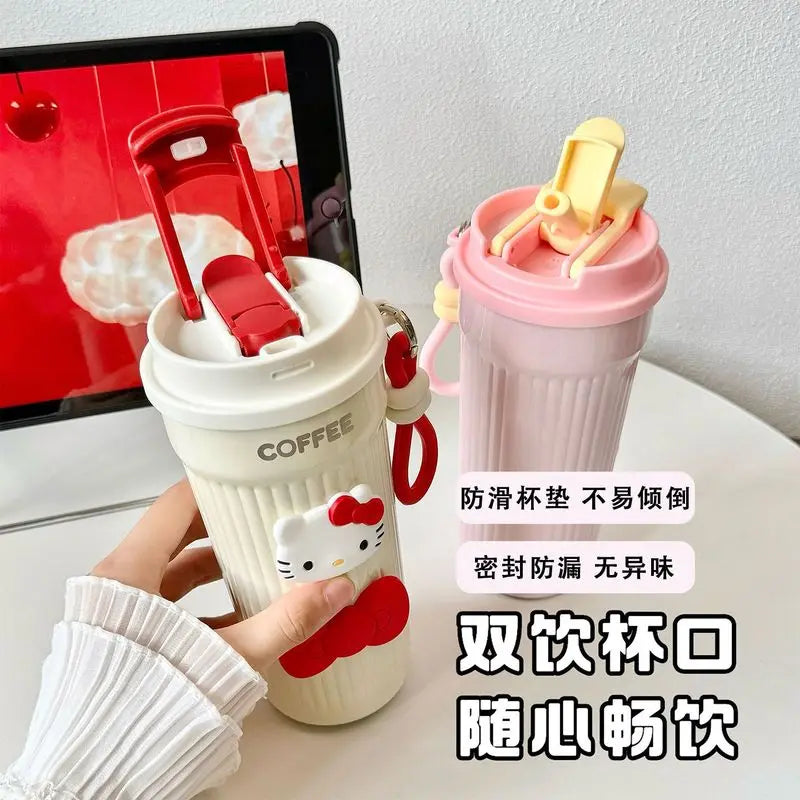 Hello Kitty Insulated Cup | 316 Stainless Steel & Straw Insulated Tumbler Qme