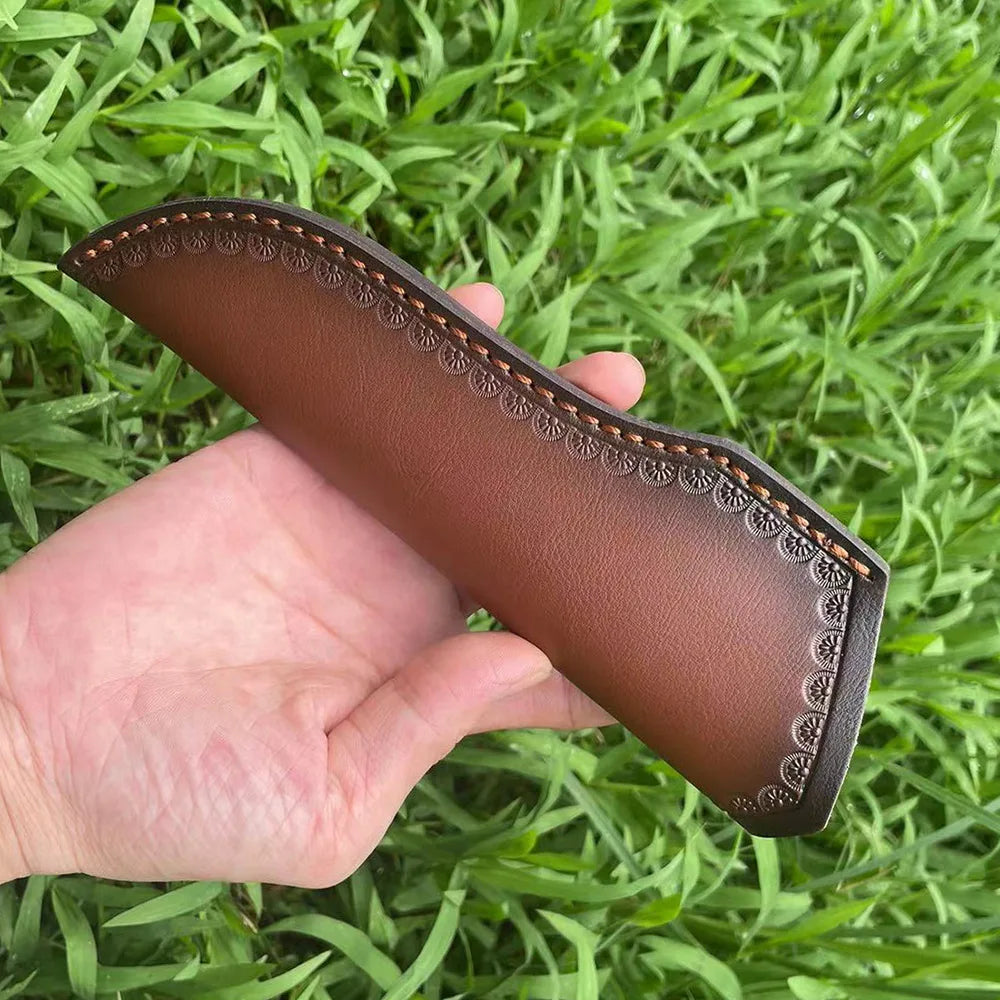 22cm Embossed Leather Knife Scabbard – Hunting & Camping Sheath Leather Knife Sheath Qst