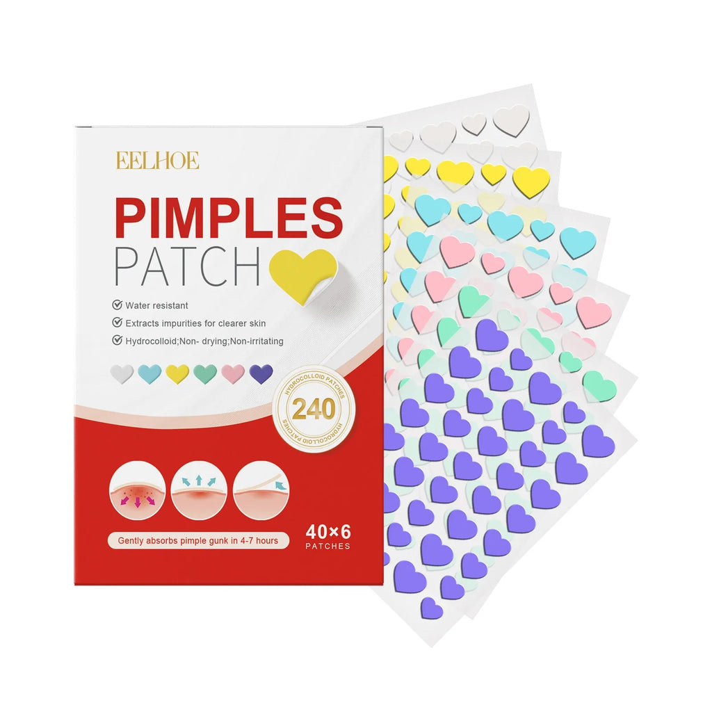 240pcs Heart & Star Pimple Patches – eelhoe Acne Dots Acne Pimple Patch Qst 240pcs Heart