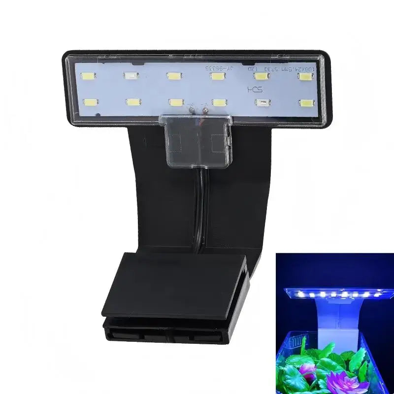 Ultra-Thin Clip-On LED Aquarium Light | 3 Modes Full Spectrum Aquarium LED Light Qme B