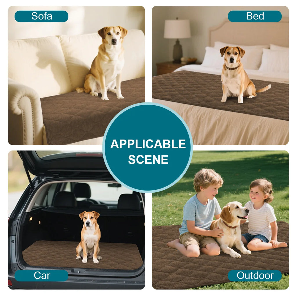 Quilted Chenille Non-Slip Pet Sofa Cover – Washable Slipcover Pet Sofa Cover Qst