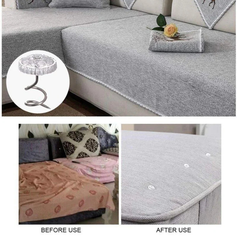 Twist Pins for Sofa Covers & Bed Sheets – 50 Pcs, No-Damage Furniture Cover Pins Qme
