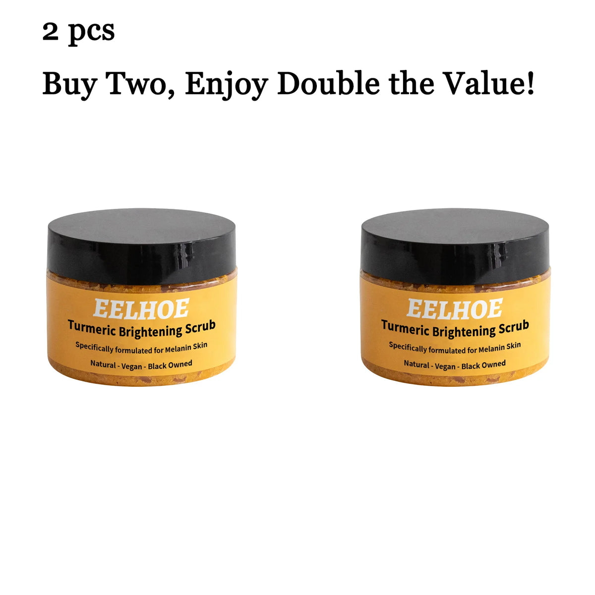 Eelhoe Turmeric Body Scrub Balm – Exfoliate & Brighten Skin Body Scrub Balm Qst 2 pcs
