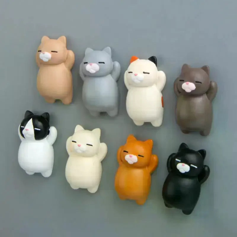 Cartoon Cat 3D Resin Fridge Magnet – Cute Kitchen Decor Decorative Fridge Magnet Qme