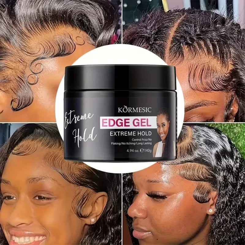 Extreme Hold Edge Gel – Anti-Frizz, No Flake, Long Lasting Hair Edge Gel Qme