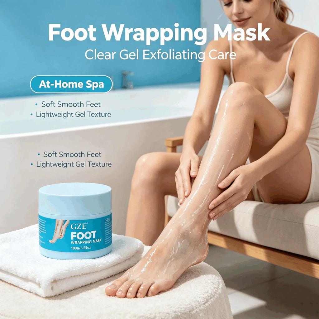 GZE Peel Off Foot Mask – Exfoliating & Hydrating Foot Wrap Foot Peel Mask Qme