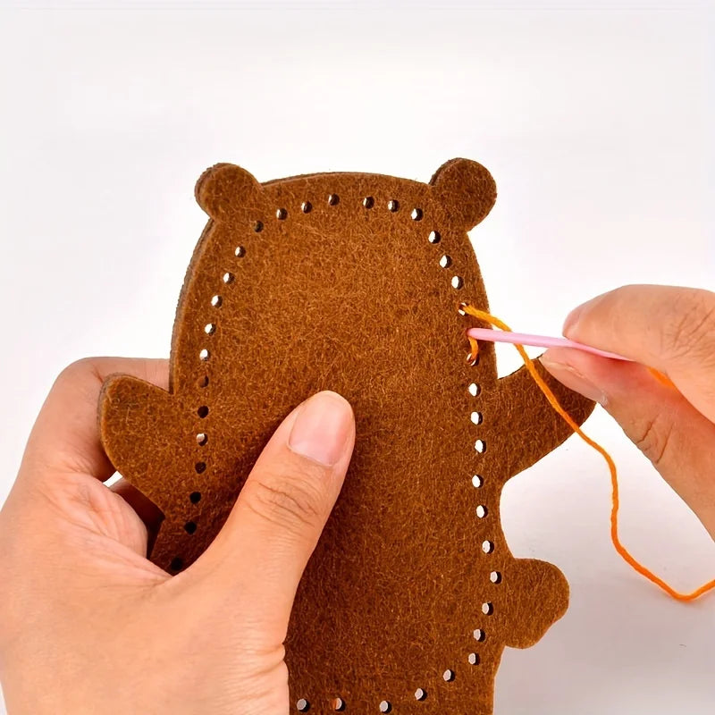 DIY Felt Sewing Kit – Non-Woven Fabric Pendant Craft for Kids DIY Felt Sewing Kit Qme