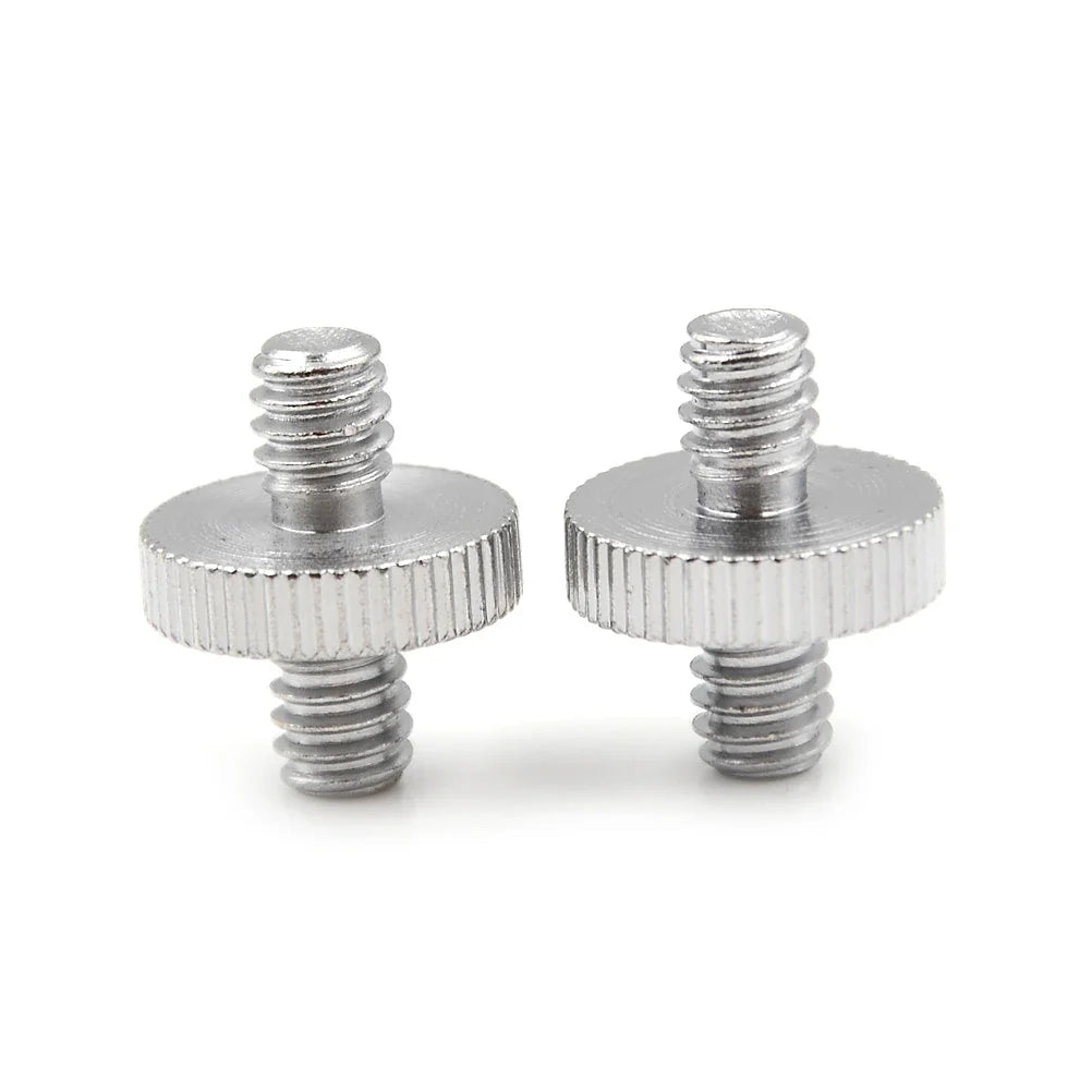 1/4"-20 Male Double-Head Threaded Screw Adapter 2-Pack Threaded Screw Adapter Qme